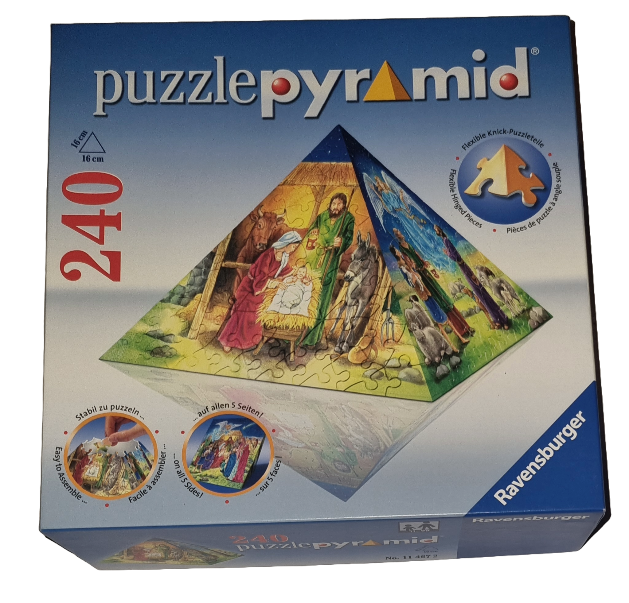 Ravensburger Puzzlepyramid 240 Teile 114672 Die Weihnachtsgeschichte
